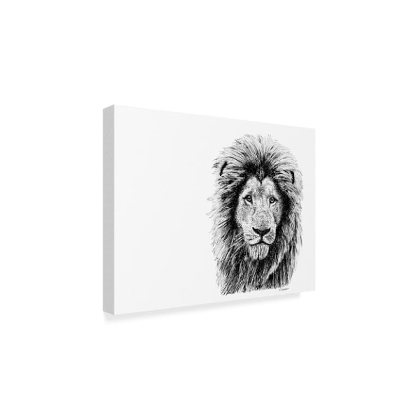 Let Your Art Soar 'Lion Line Art' Canvas Art,24x32